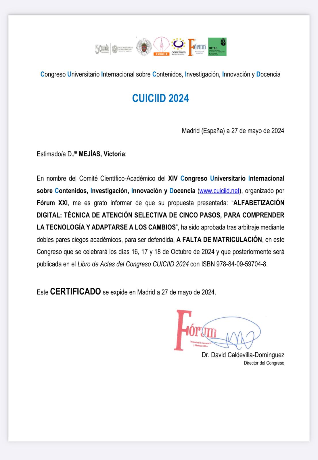 CUICIID 2024 - Victoria Mejías